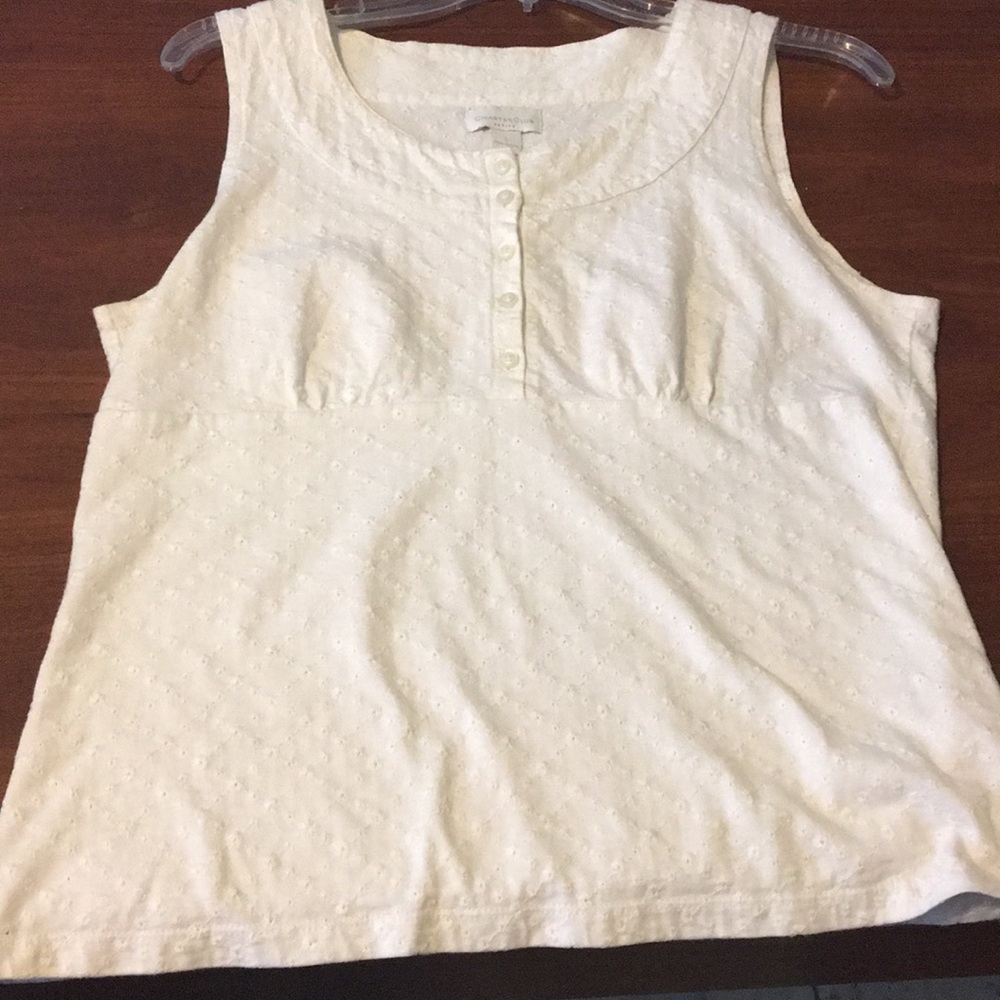 White Sleeveless Blouse